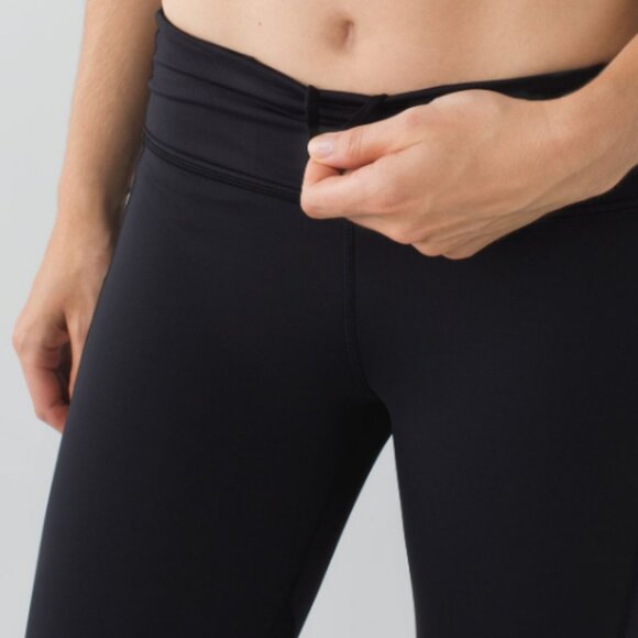 Lululemon Pace Rival Luxtreme Crop Leggings Size 6 Small Pants Black Skinny - Picture 10 of 16